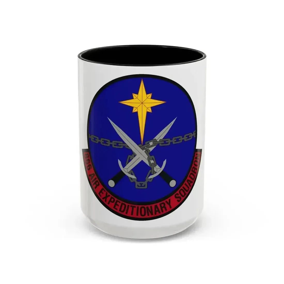 866th Air Expeditionary Squadron (U.S. Air Force) Accent Coffee Mug 15oz Black - Go Mug Yourself