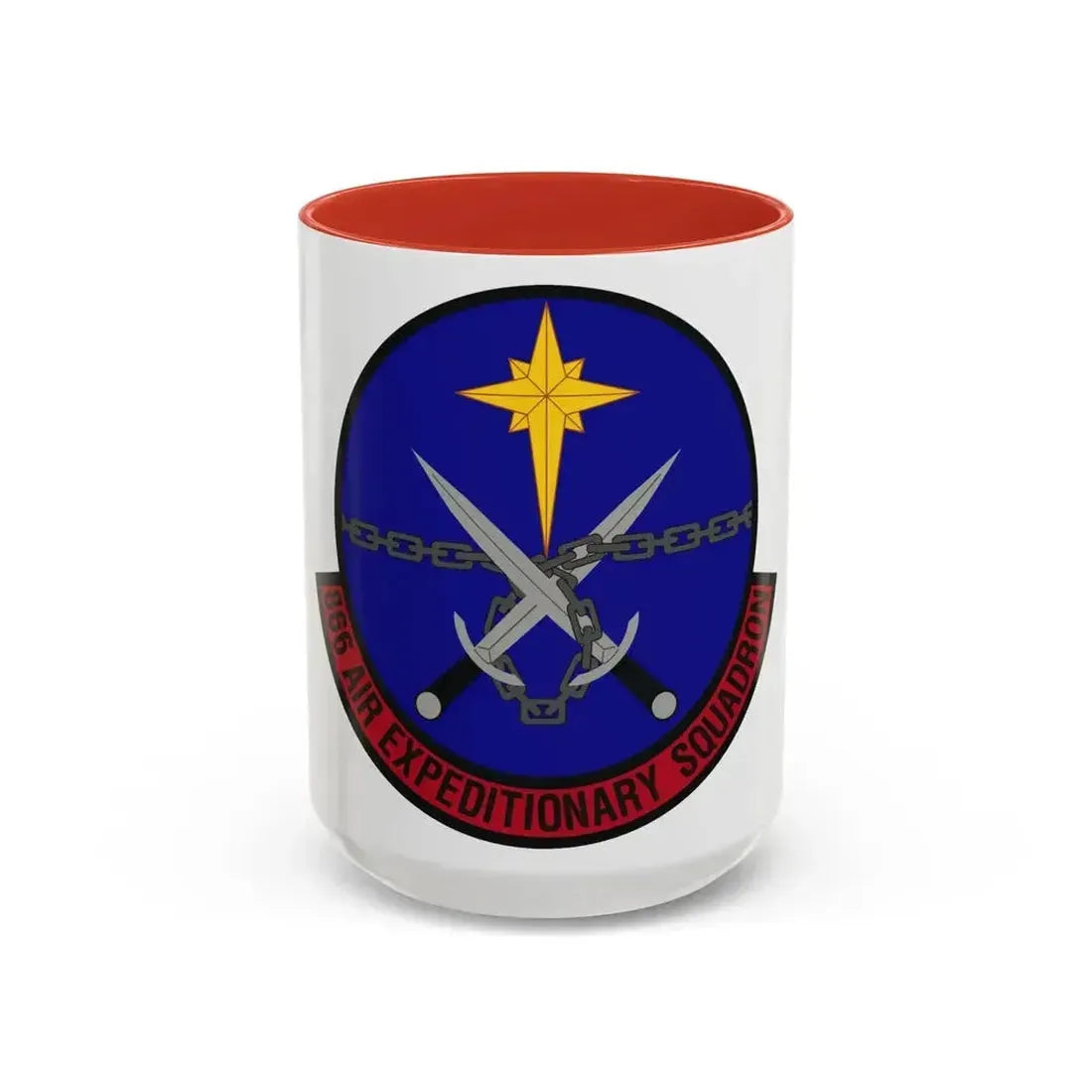 866th Air Expeditionary Squadron (U.S. Air Force) Accent Coffee Mug 15oz Red - Go Mug Yourself