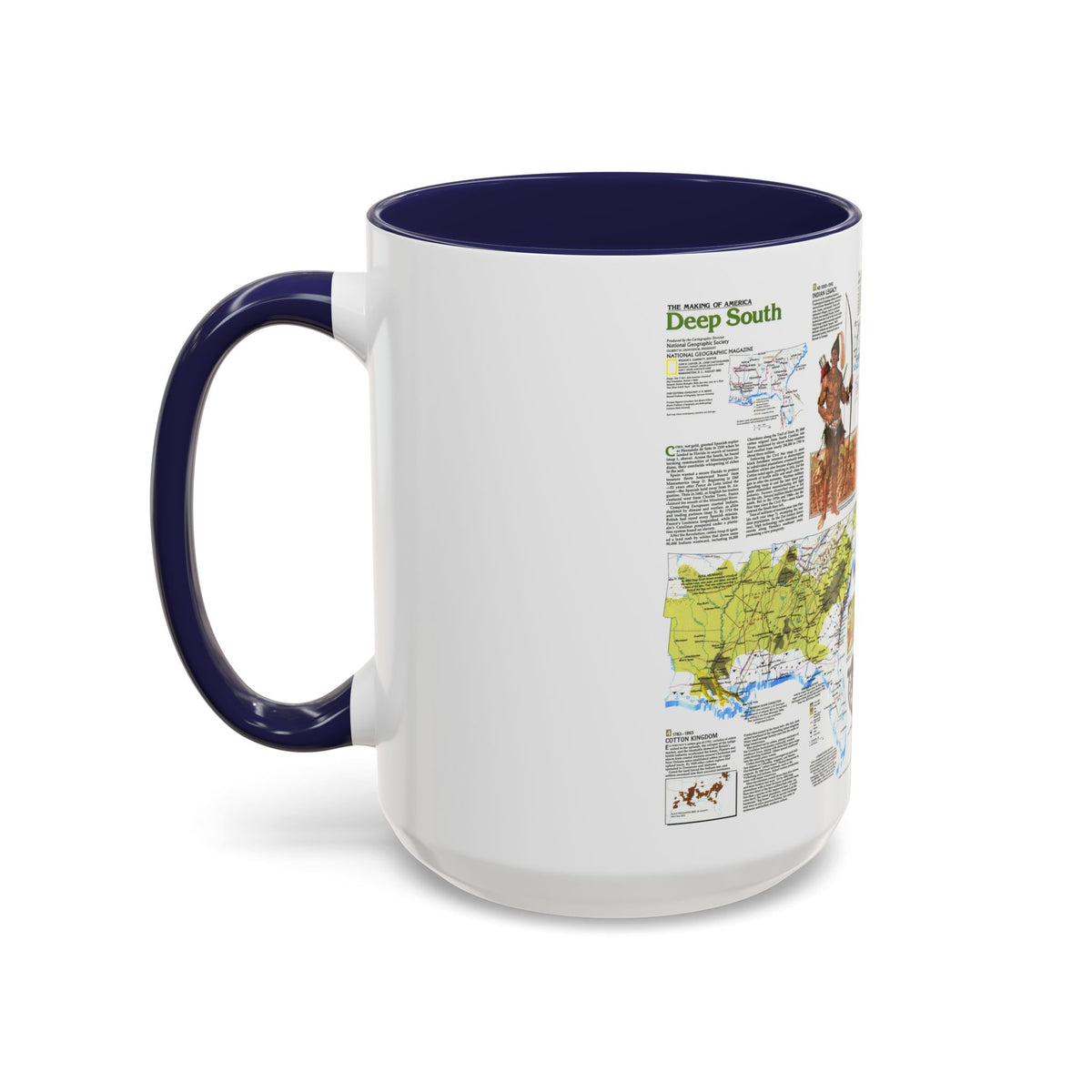 USA - Deep South 2 (1983) (Map) Accent Coffee Mug