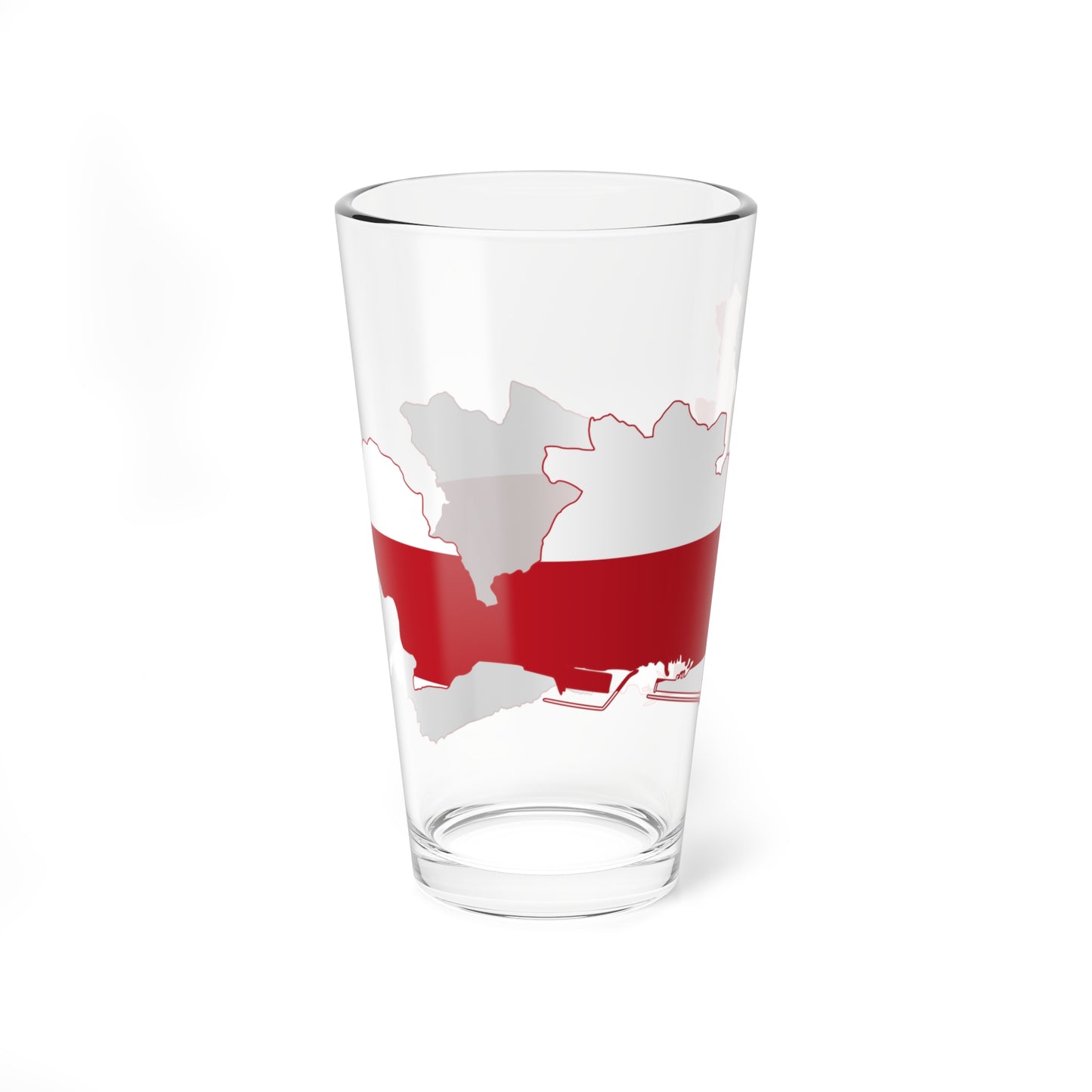 Flag map of Genoa (Italy) Pint Glass 16oz
