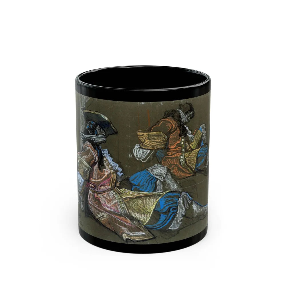 Captain Blood figure study, 1927 - Black Coffee Mug-11oz-Go Mug Yourself