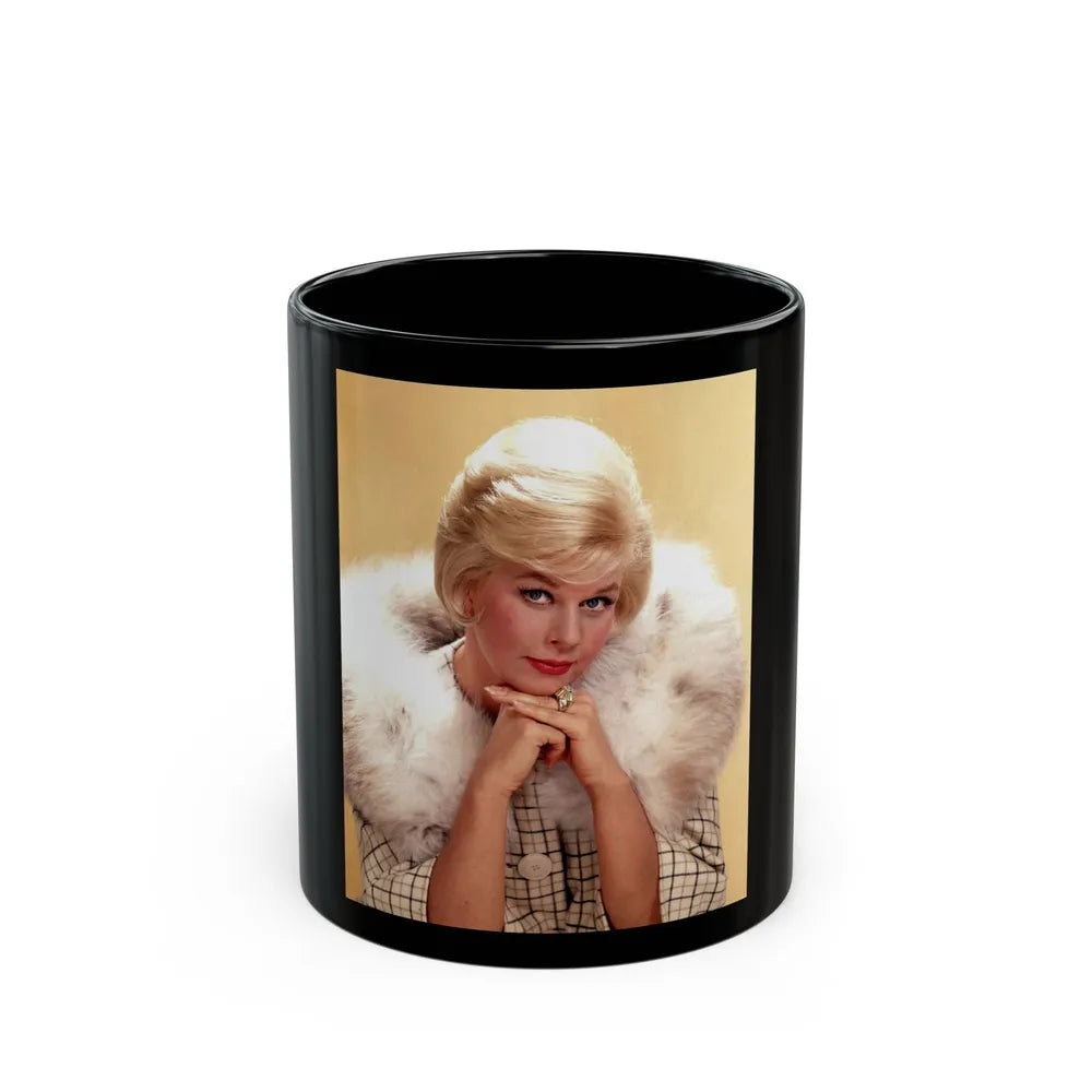 Doris Day #60 (Vintage Female Icon) Black Coffee Mug-11oz-Go Mug Yourself