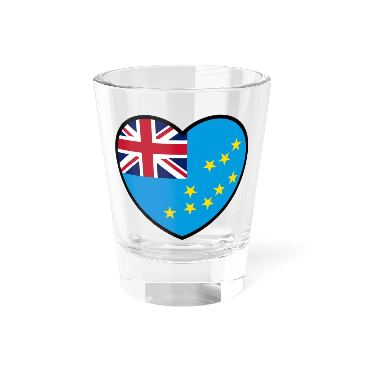 Tuvalu flag heart (Tuvalu) Shot Glass 1.5oz