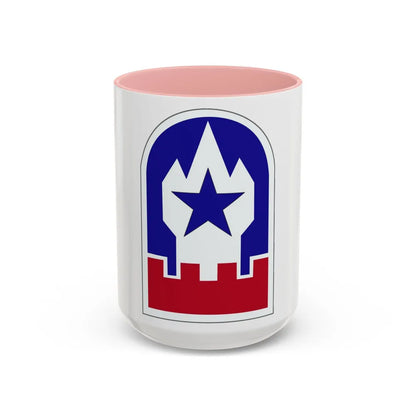 Engineer Command Europe (U.S. Army) Accent Coffee Mug-15oz-Pink-Go Mug Yourself