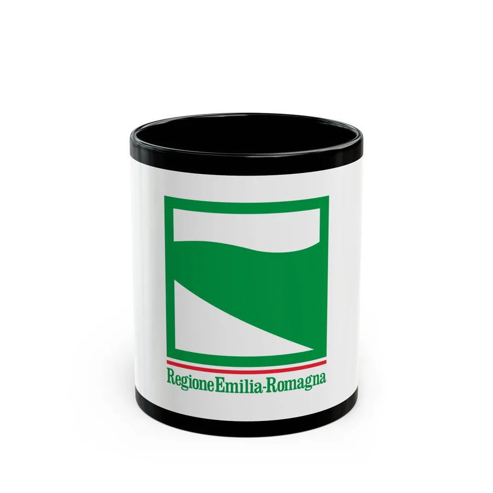 Flag of Emilia Romagna Italy - Black Coffee Mug-11oz-Go Mug Yourself