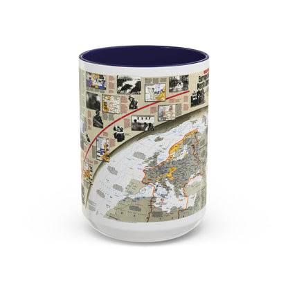 World War II- Europe and North Africa (1991) (Map) Accent Coffee Mug