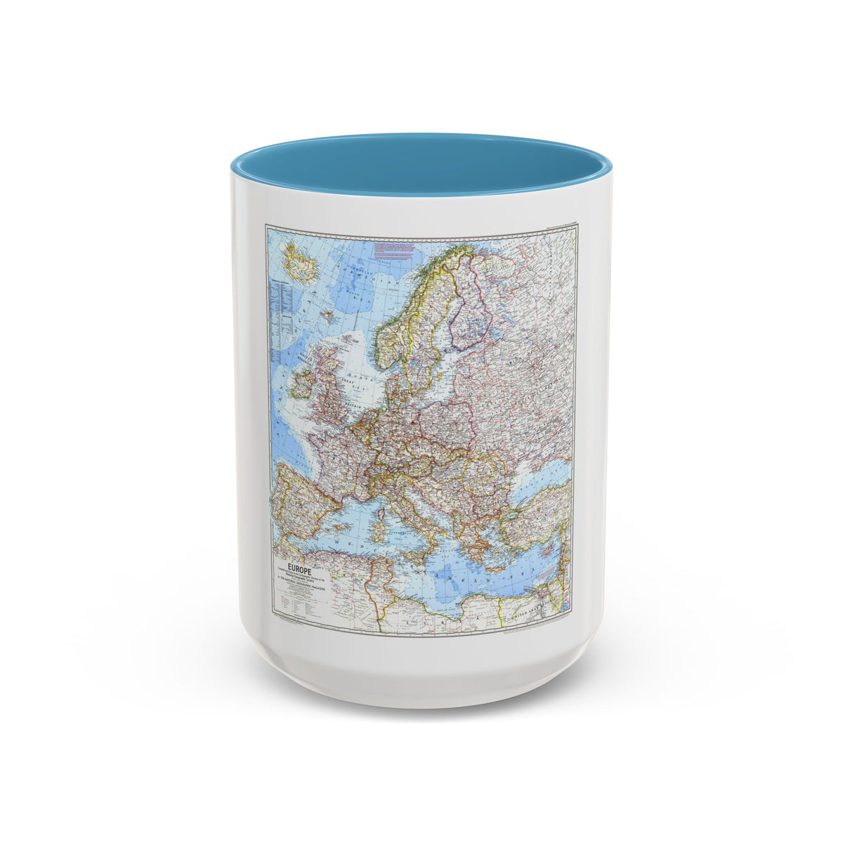 Europe (1969) (Map) Accent Coffee Mug