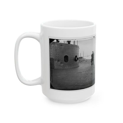 James River, Va. Deck And Turret Of U.S.S. Monitor(2) (U.S. Civil War) White Coffee Mug