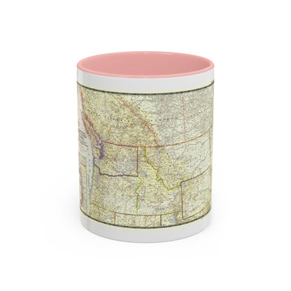USA - Northwestern (1950) (Map) Accent Coffee Mug