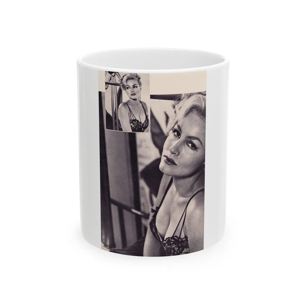 Julie Newmar #292 (Vintage Female Icon) White Coffee Mug-11oz-Go Mug Yourself