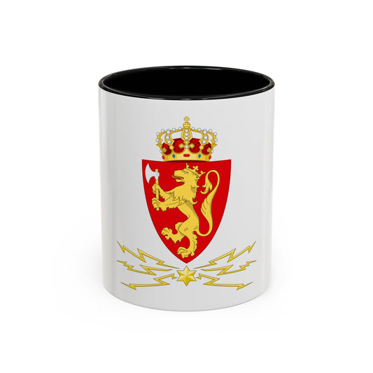 Coat of arms of the Norwegian Telegraph Administration - Accent Coffee Mug