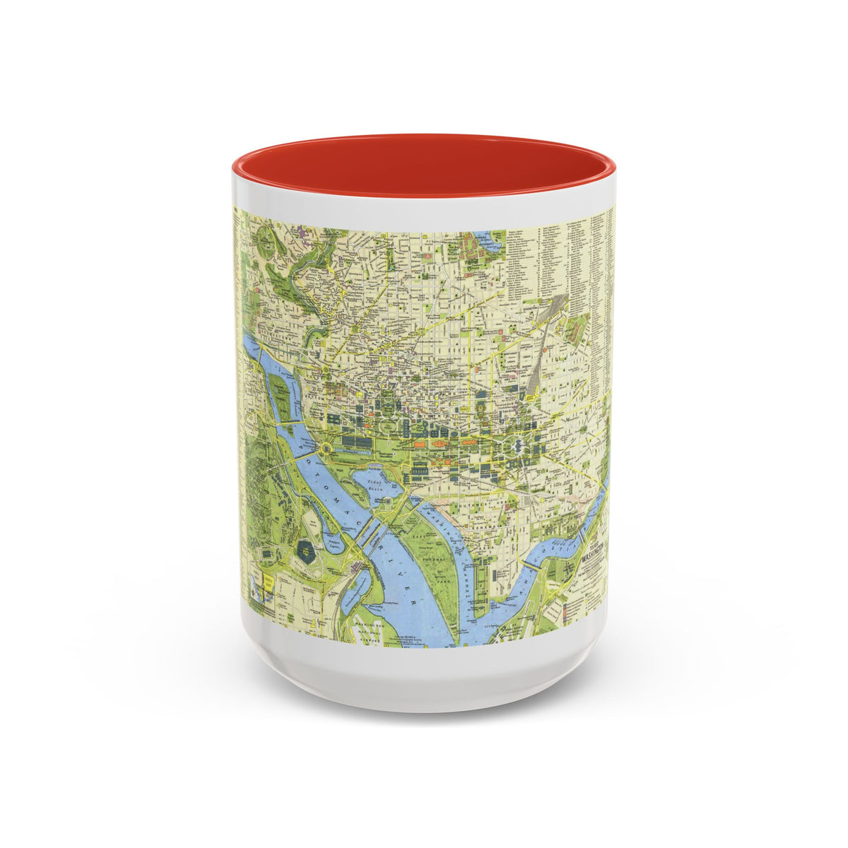 USA - Washington, Tourist (1964) (Map) Accent Coffee Mug