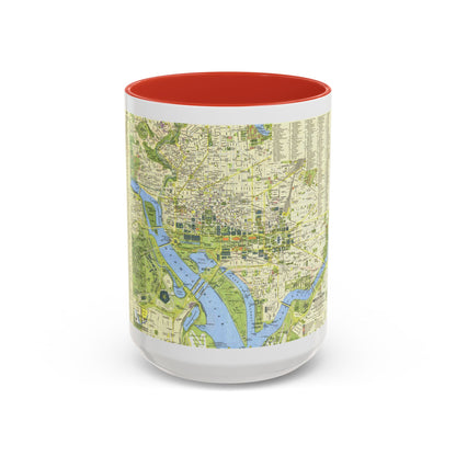 USA - Washington, Tourist (1964) (Map) Accent Coffee Mug