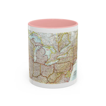USA - Northeastern & Great Lakes (1959) (Map) Accent Coffee Mug