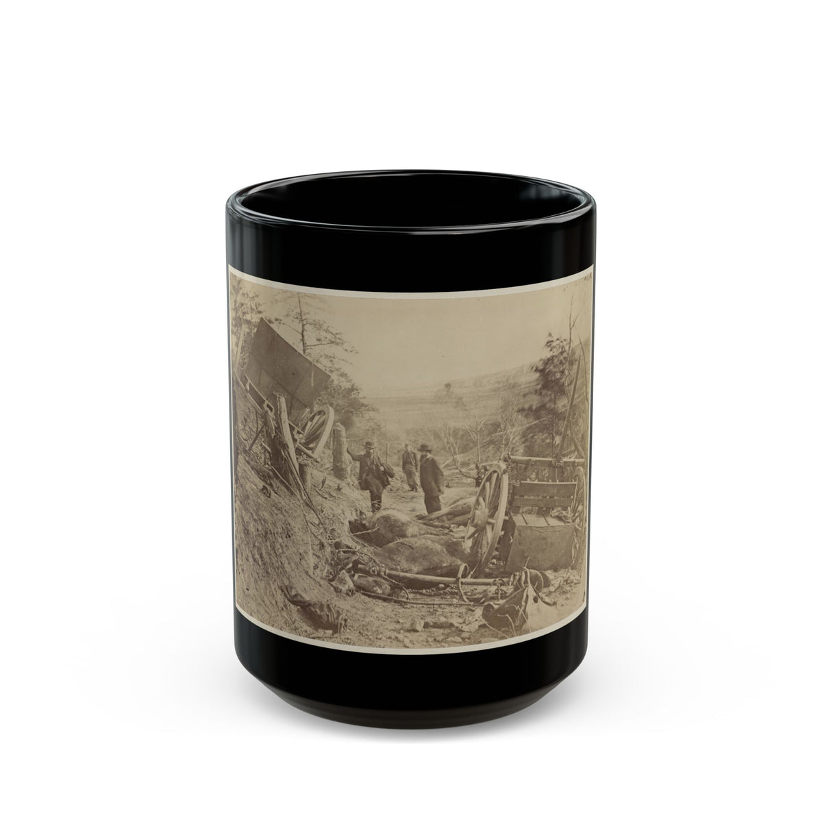 A Shattered Caisson, Fredericksburg, Va.(2) (U.S. Civil War) Black Coffee Mug