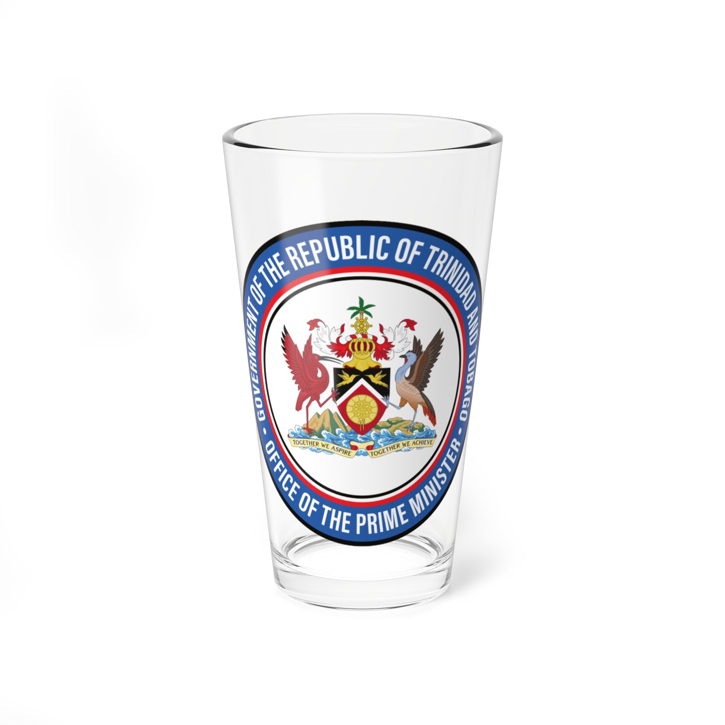 Seal of the Office of the Prime Minister Trinidad and Tobago (Trinidad and Tobago) (Coat of Arms) Pint Glass 16oz