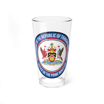 Seal of the Office of the Prime Minister Trinidad and Tobago (Trinidad and Tobago) (Coat of Arms) Pint Glass 16oz