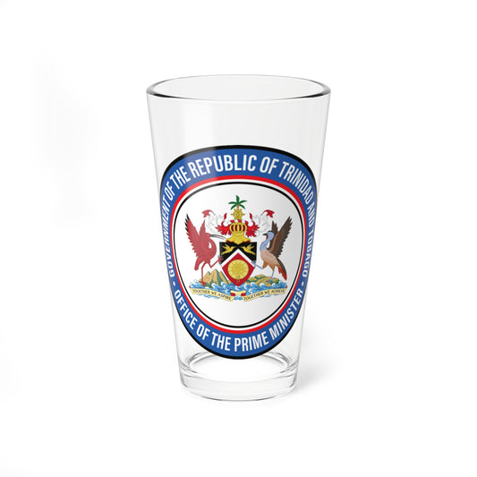 Seal of the Office of the Prime Minister Trinidad and Tobago (Trinidad and Tobago) (Coat of Arms) Pint Glass 16oz