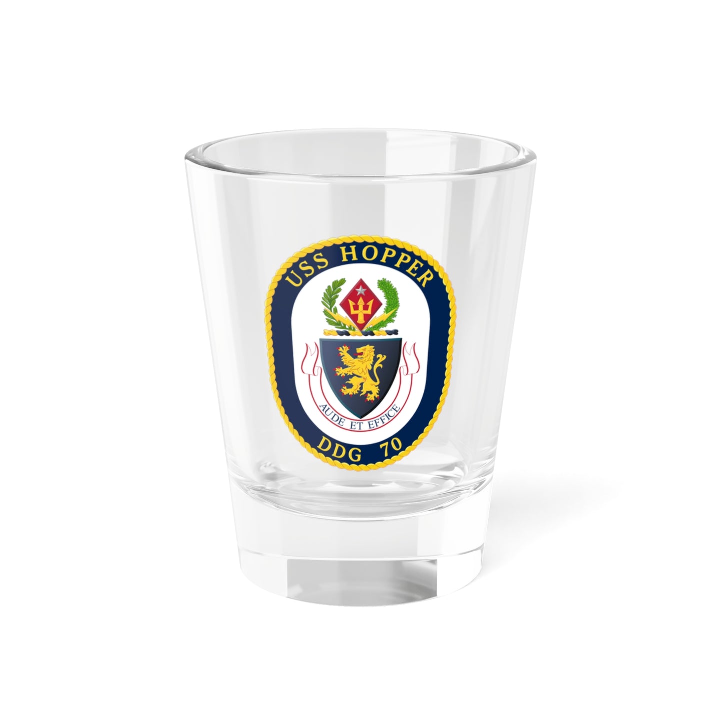 Verre à liqueur USS Hopper DDG 70 Crest (US Navy) 1,5 oz