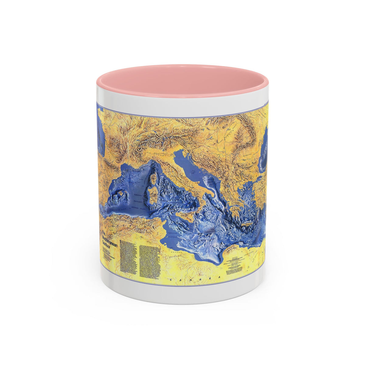 Mediterranean Seafloor (1982) (Map) Accent Coffee Mug
