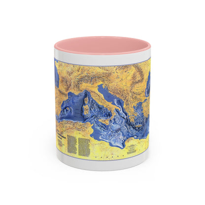 Mediterranean Seafloor (1982) (Map) Accent Coffee Mug