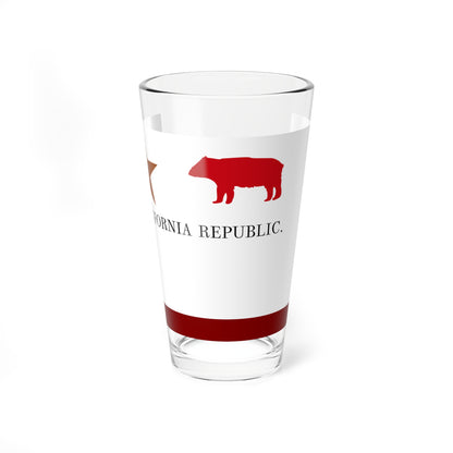 First Bear Flag of California 1846 (United States) Pint Glass 16oz