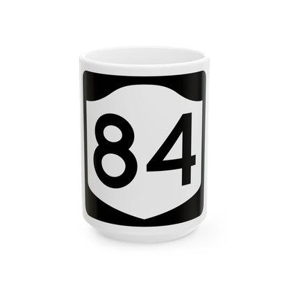 NY-84 (New York) (Road Sign) White Coffee Mug