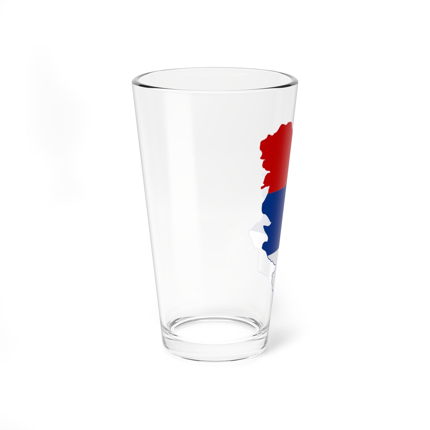 Flag map of Serbia 1992-2004 (Serbia) Pint Glass 16oz