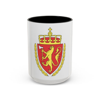 Coat of arms of the Norwegian Customs Service - Accent Coffee Mug