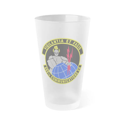 868th Communications Squadron (U.S. Air Force) Frosted Pint Glass 16oz-16oz-Frosted-Go Mug Yourself