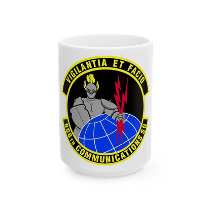 868th Communications Squadron (U.S. Air Force) White Coffee Mug-15oz-Go Mug Yourself