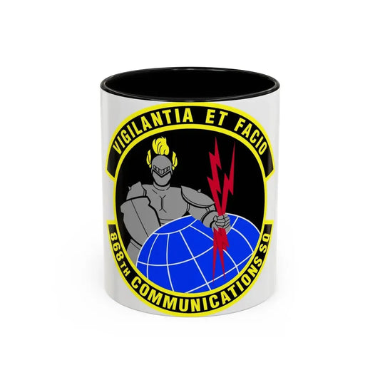 868th Communications Squadron (U.S. Air Force) Accent Coffee Mug 11oz Black - Go Mug Yourself