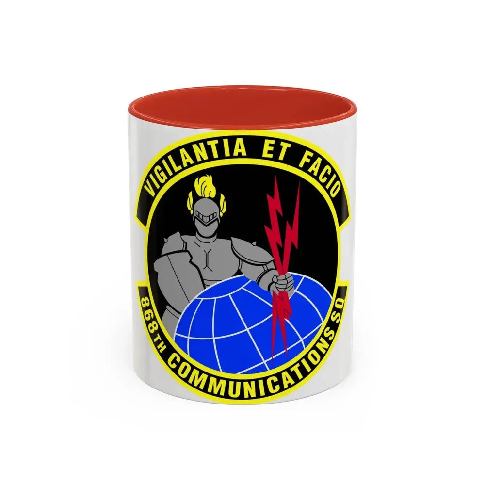 868th Communications Squadron (U.S. Air Force) Accent Coffee Mug 11oz Red - Go Mug Yourself