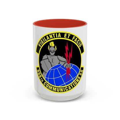 868th Communications Squadron (U.S. Air Force) Accent Coffee Mug 15oz Red - Go Mug Yourself