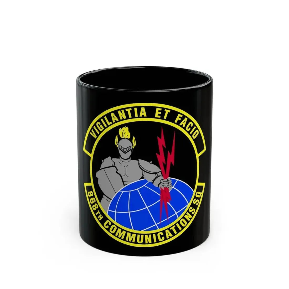 868th Communications Squadron (U.S. Air Force) Black Coffee Mug 11oz - Go Mug Yourself