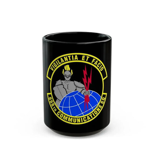 868th Communications Squadron (U.S. Air Force) Black Coffee Mug 15oz - Go Mug Yourself