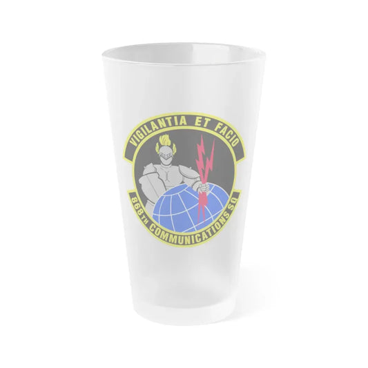 868th Communications Squadron (U.S. Air Force) Frosted Pint Glass 16oz 16oz Frosted - Go Mug Yourself