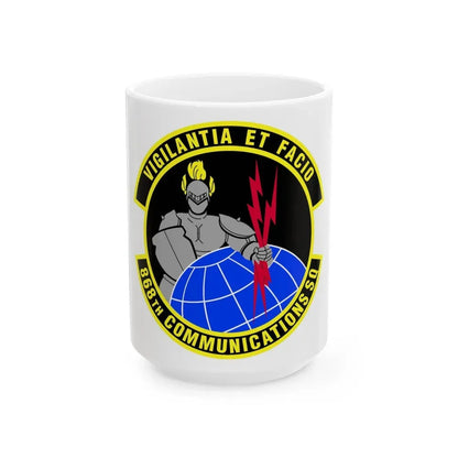 868th Communications Squadron (U.S. Air Force) White Coffee Mug 15oz - Go Mug Yourself