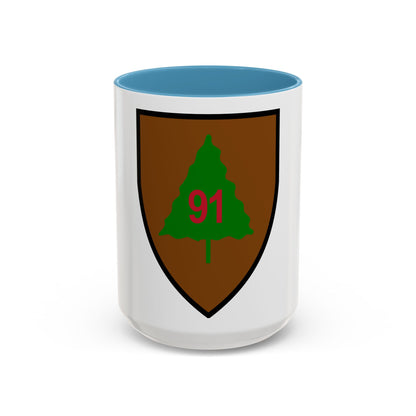 US 91st Infantry Division (U.S. Army) Accent Coffee Mug