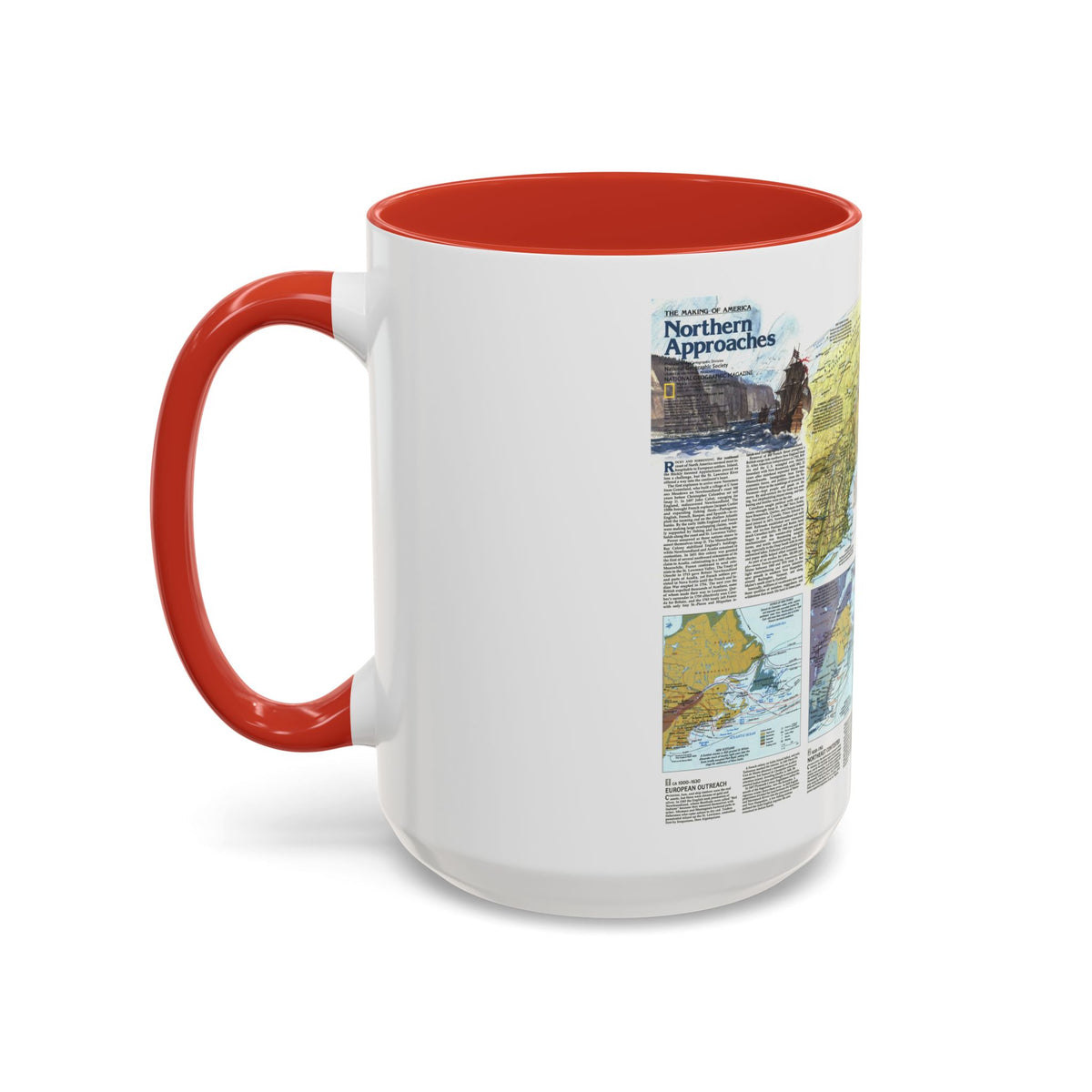 USA - Northern Approaches 2 (1985) (Map) Accent Coffee Mug