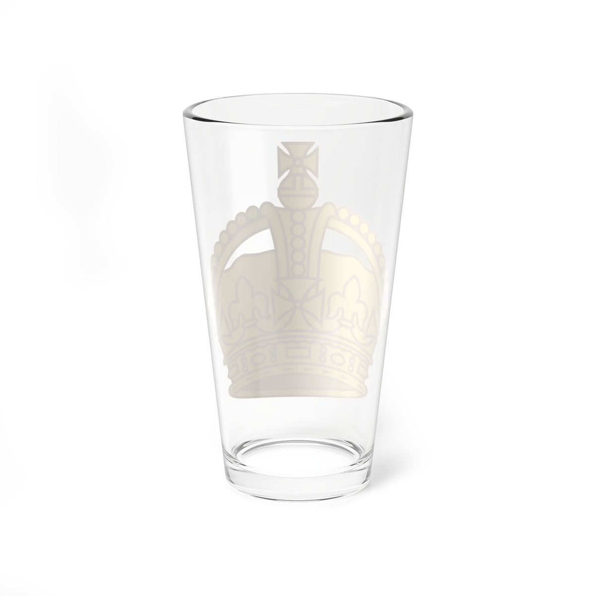 1901 pattern Tudor Crown gold (United Kingdom) (Military Rank) Pint Glass 16oz