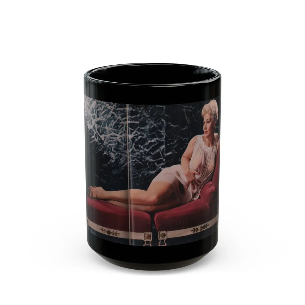 Kim Novak #208 - Playboy Mag. Oct. '59 - Photo (Vintage Female Icon) Black Coffee Mug-15oz-Go Mug Yourself