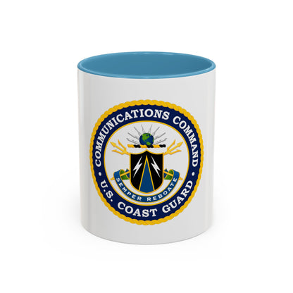 USCG Communications Command (U.S. Coast Guard) Accent Coffee Mug