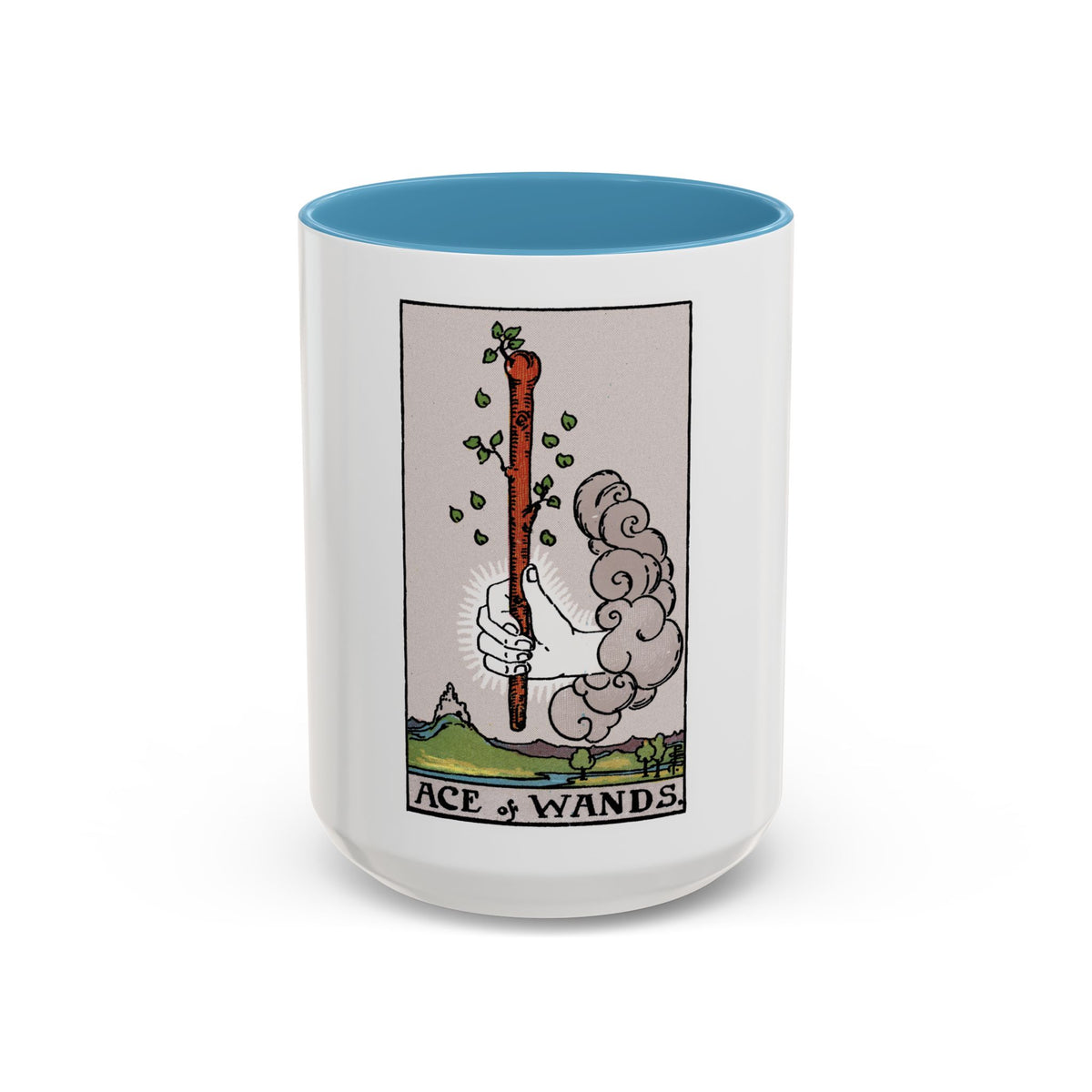 The Ace of Wands (Tarot Card) Accent Coffee Mug
