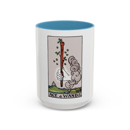 The Ace of Wands (Tarot Card) Accent Coffee Mug