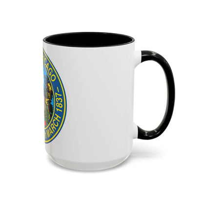 Seal of Chicago Illinois - Accent Coffee Mug-Go Mug Yourself