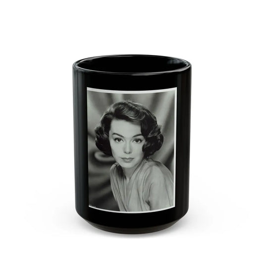 Barbara Rush #160 (Vintage Female Icon) Black Coffee Mug-15oz-Go Mug Yourself