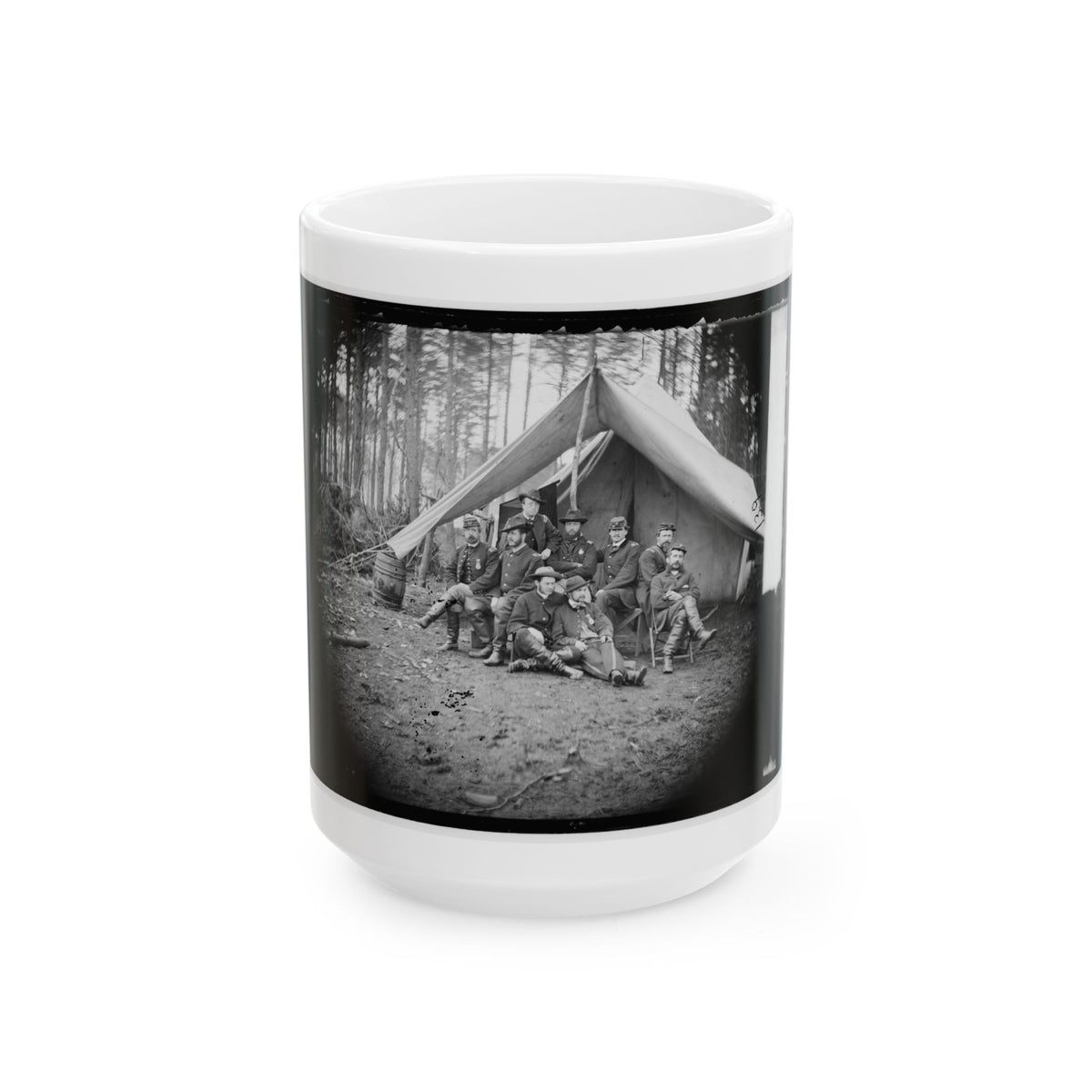 Brandy Station, Virginia. Major William Riddle And Friends. Headquarters, Army Of The Potomac (U.S. Civil War) White Coffee Mug
