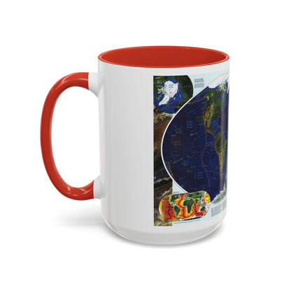 World Map - Physical Earth 1 (1998) (Map) Accent Coffee Mug