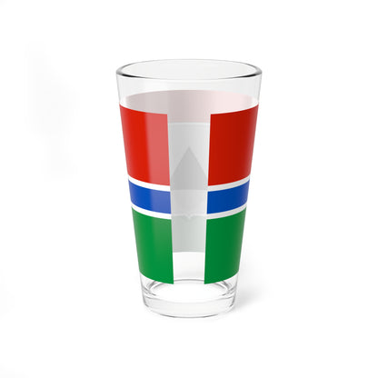 Flag of Magnitogorsk Chelyabinsk oblast 1998 (Russia) Pint Glass 16oz